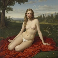 Akt Blond weiblich Malerei