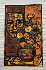 Farblinolschnitt Handabzug