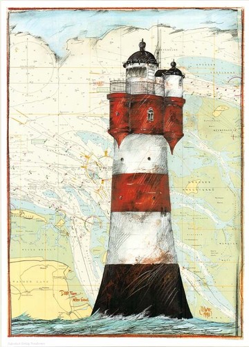 Kunstdruck leuchtturm roter - kunstdruck, "leuchtturm