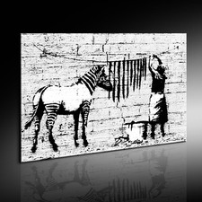Banksy Graffiti Art Zebra Bild