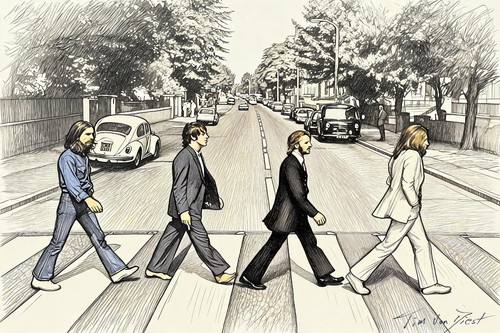 Kunstdruck beatles abbey - -, beatles-abbey