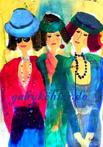 Kunstdruck frauen aquarell din - kunstdruck,