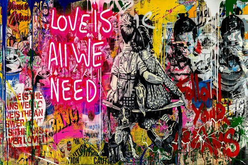 Pop art love all need - all,