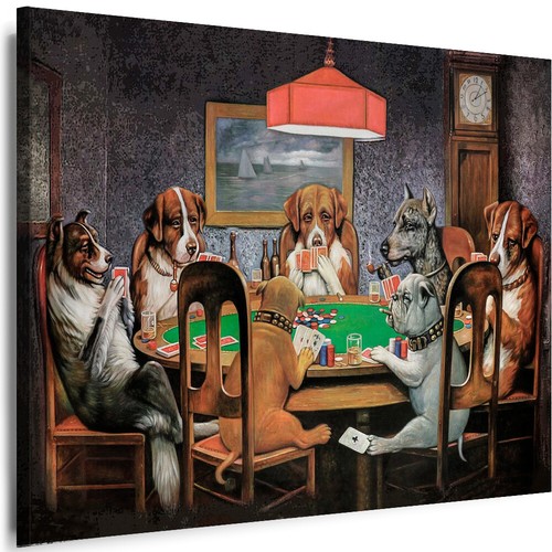 Wandbilder hunde poker spielen - wandbilder,