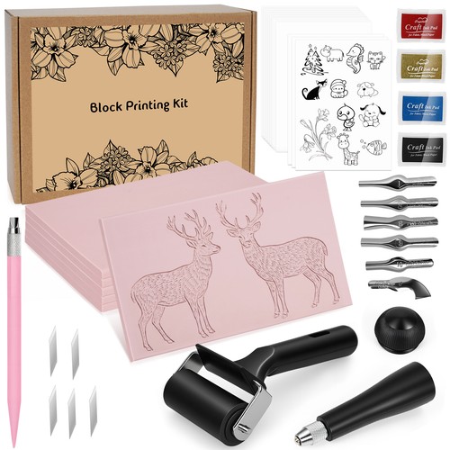 Linoldruck linolschnitt set - linolschnitt,