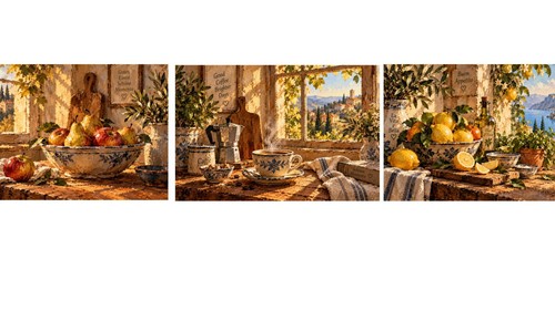 3er set küchenbilder - set,