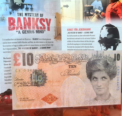 Banksy lady faced tenner - banksy,