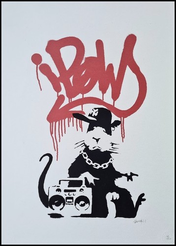 Banksy gangsta rat - gangsta,