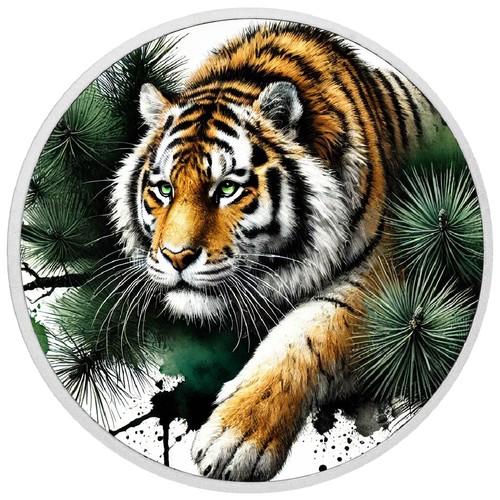 Majestätischer tiger inmitten - majestätischer,